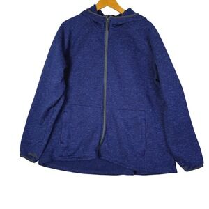 Storm Creek Women's Dark Blue Heathered Fleece Zip Hoodie Jacket Size 3XL
